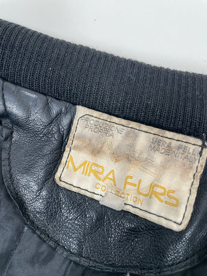 Vintage Y2K 2000s black leather jacket