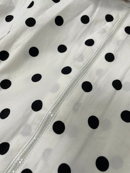 Vintage Polka Dot zip Blouse