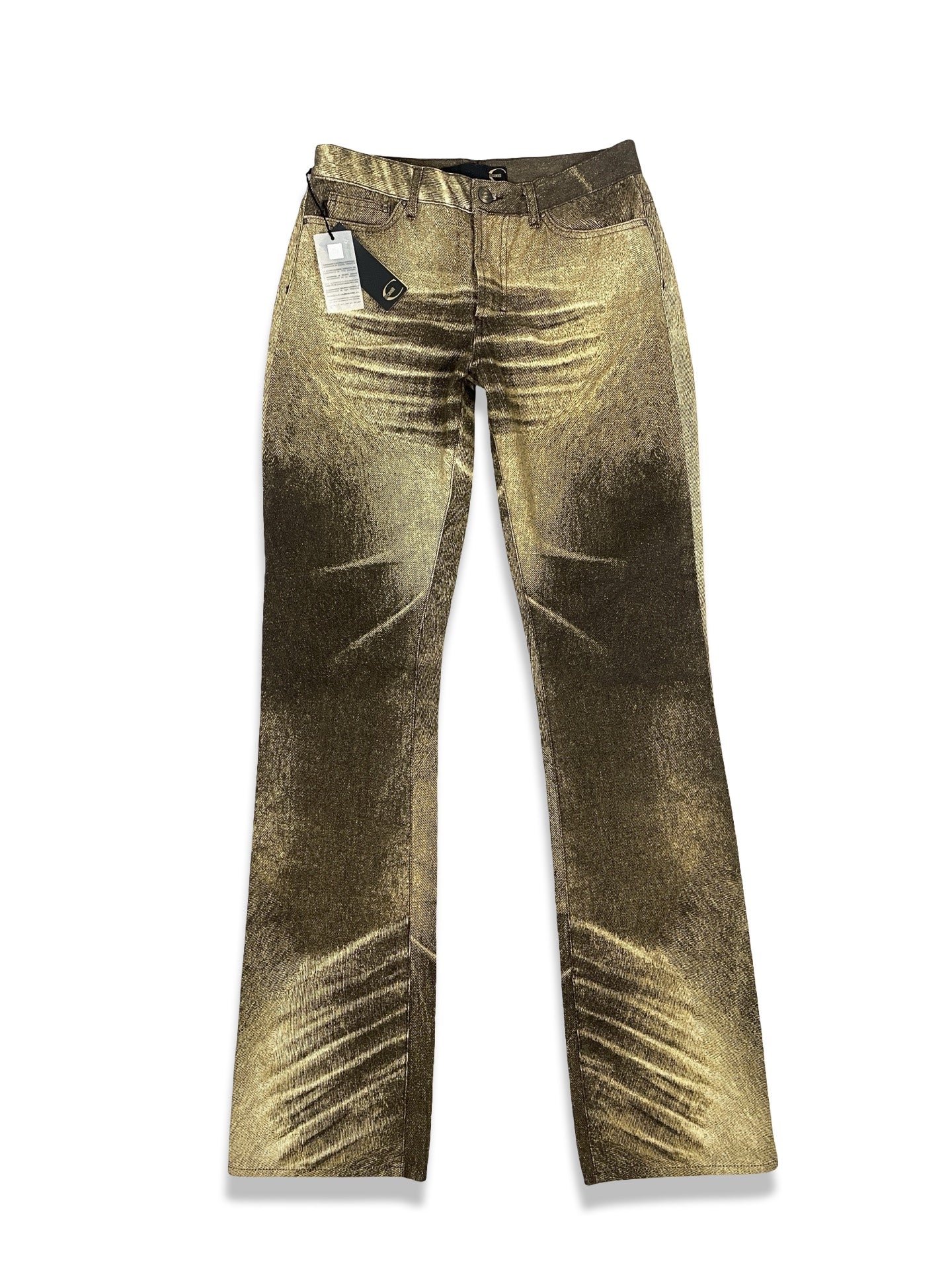 Just Cavalli vintage 2001 gold coated jeans
