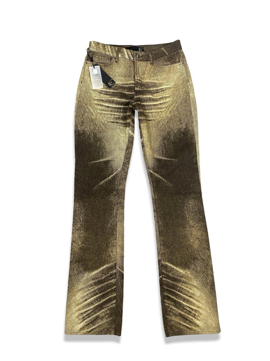 Just Cavalli vintage 2001 gold coated jeans