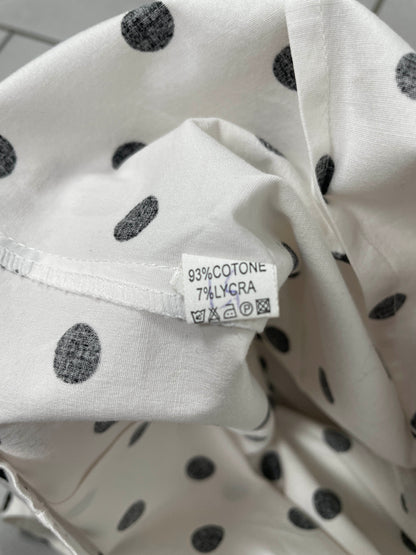 Vintage Polka Dot zip Blouse