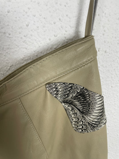 Vintage Leather Midi Skirt – Size S