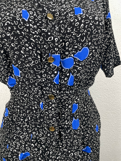 Vintage late 80s / early 90s Roger Sakoun Paris pure silk two-piece set.