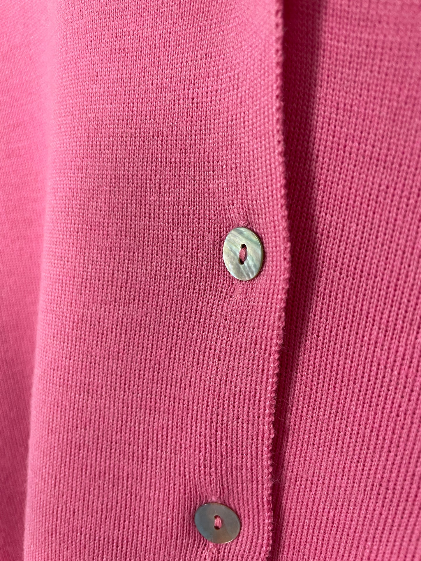 Vintage Italian Pink Merino Wool Cardigan – Size L