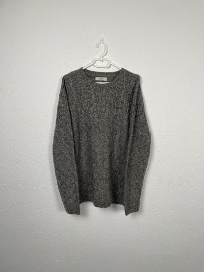 Grey cable-knit sweater by AW85.