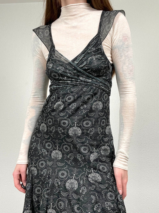 Kookai Vintage Mesh Floral Dress (00s)