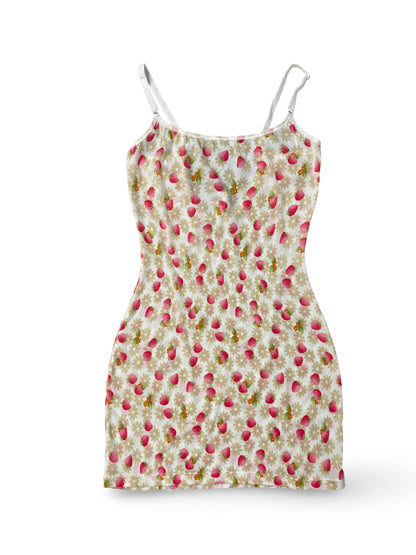 Strawberry Stretch Slip Dress