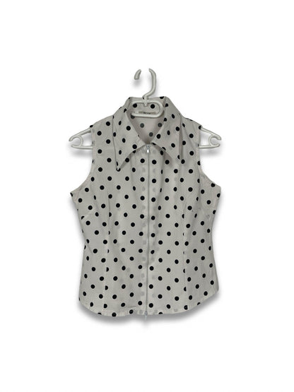 Vintage Polka Dot zip Blouse