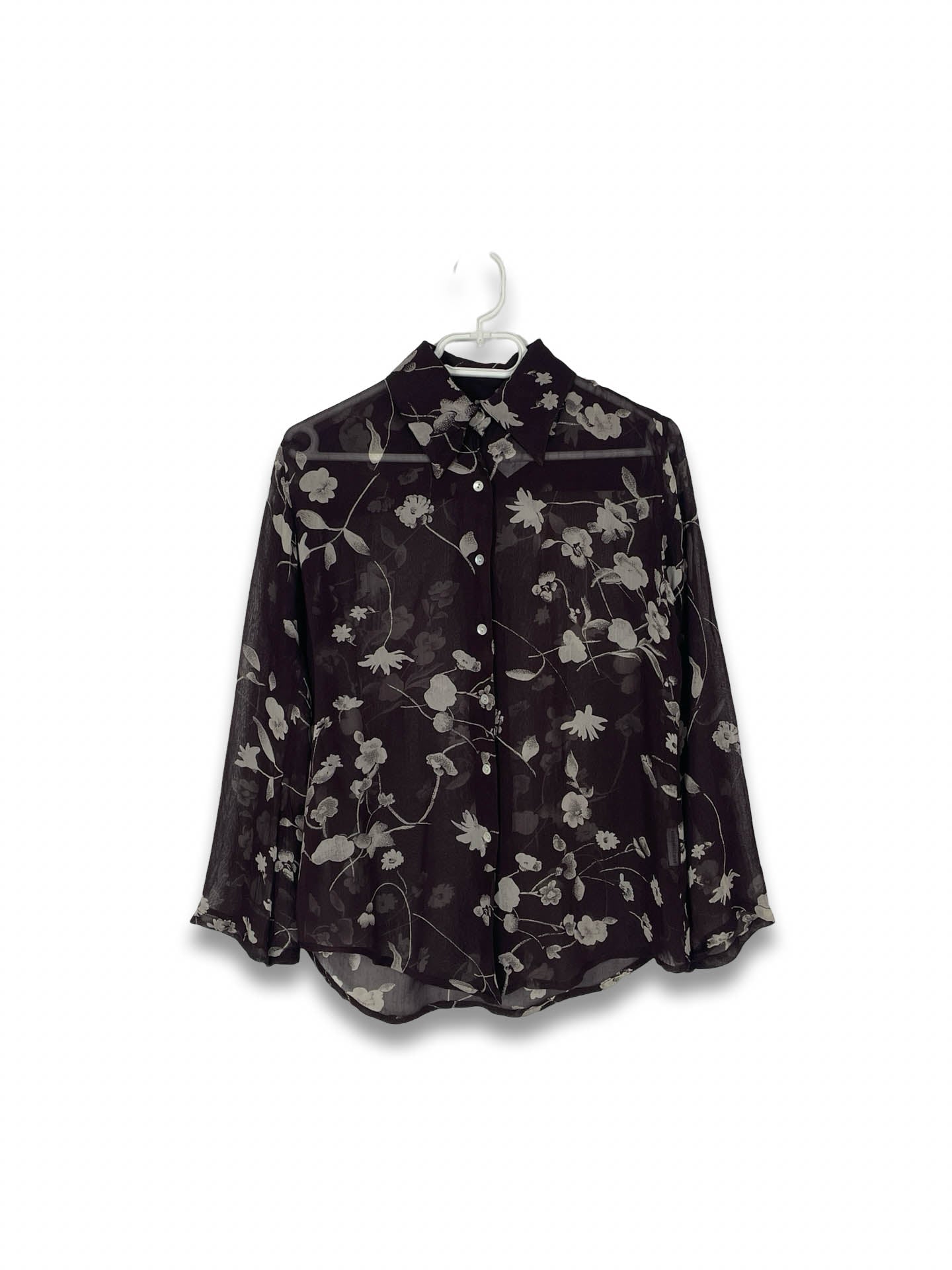 Vintage Floral Sheer Blouse