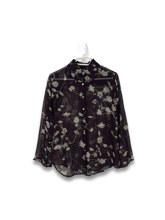 Vintage Floral Sheer Blouse