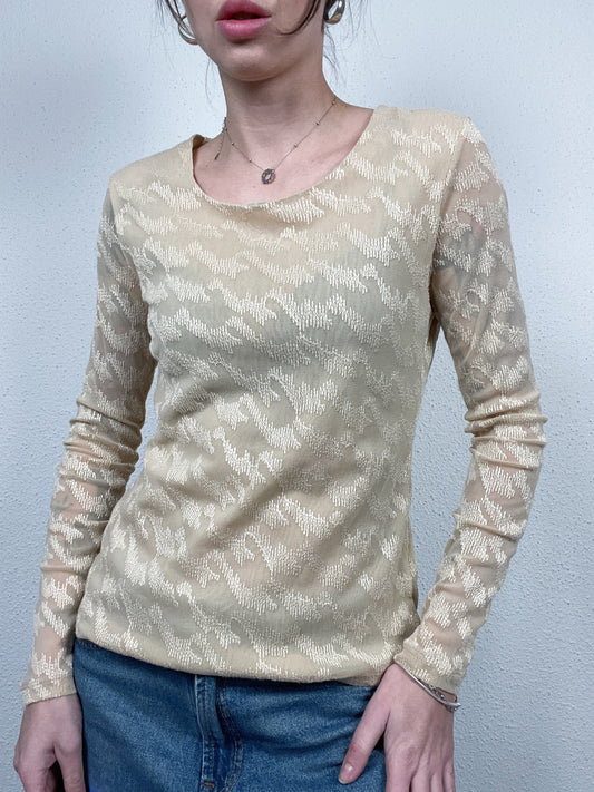 Planet Sheer Knit Top – Size S