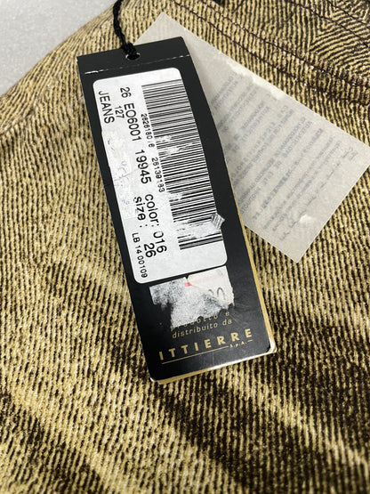 Just Cavalli vintage 2001 gold coated jeans