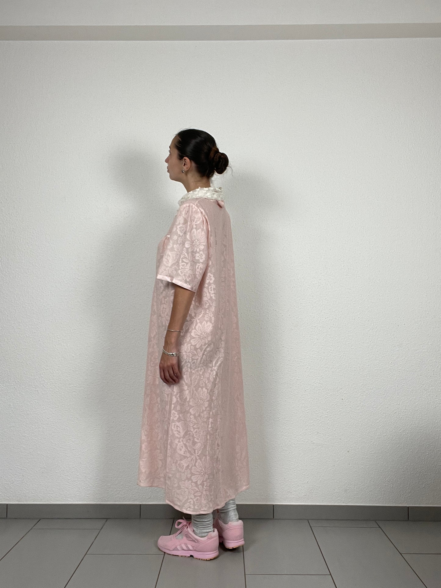 Vintage Hanro Pink Lace Nightgown – Size M