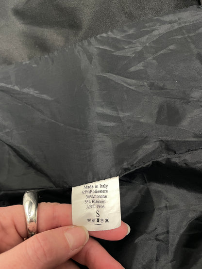 Y2K vintage Italian ruffled satin blazer