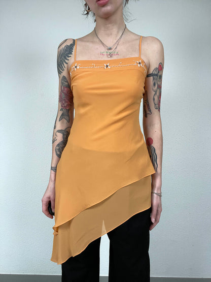 Vintage Y2K Asymmetric Layered Top