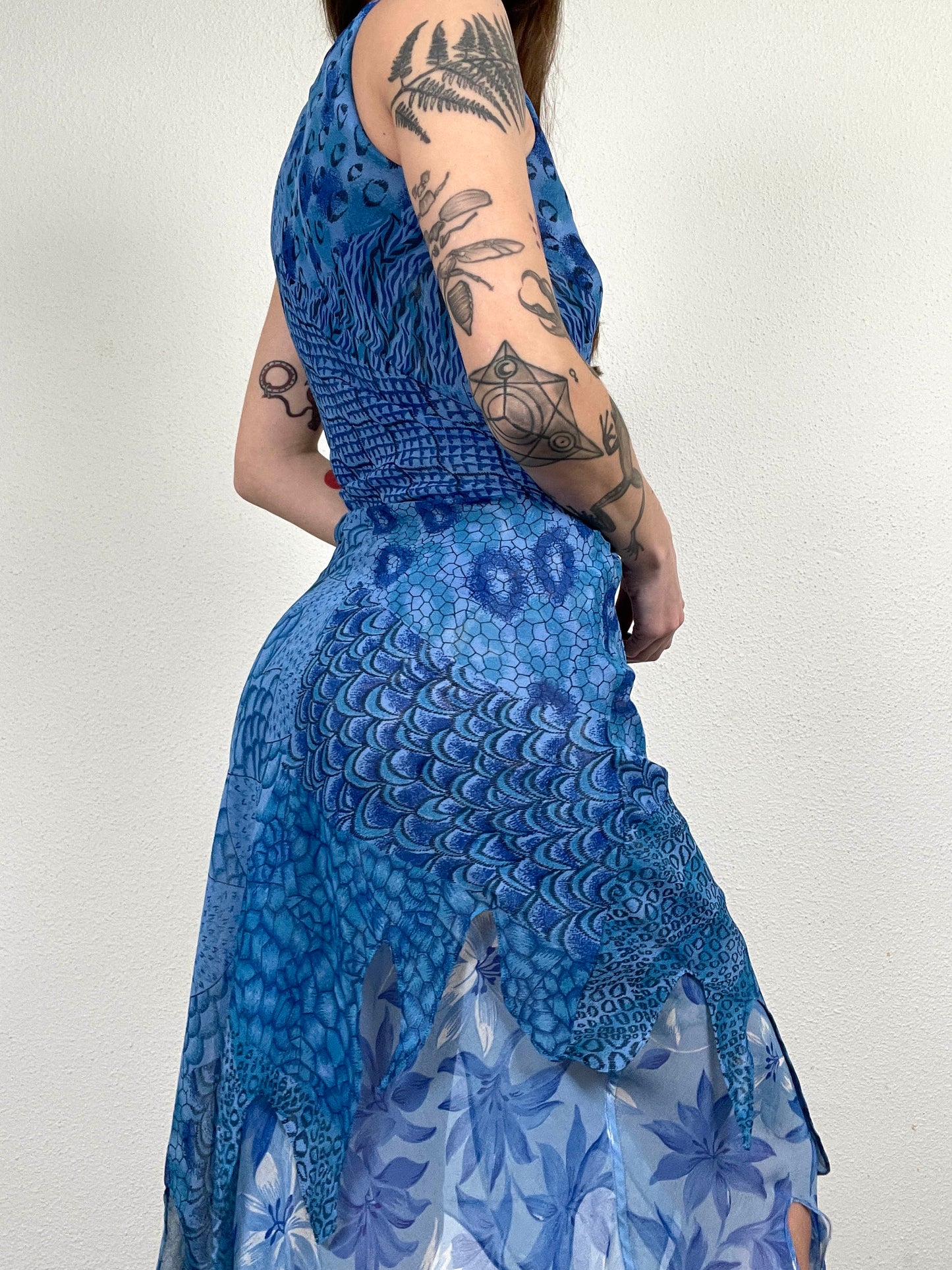 Vintage Y2K Reversible Asymmetrical Dress