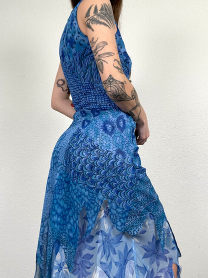 Vintage Y2K Reversible Asymmetrical Dress