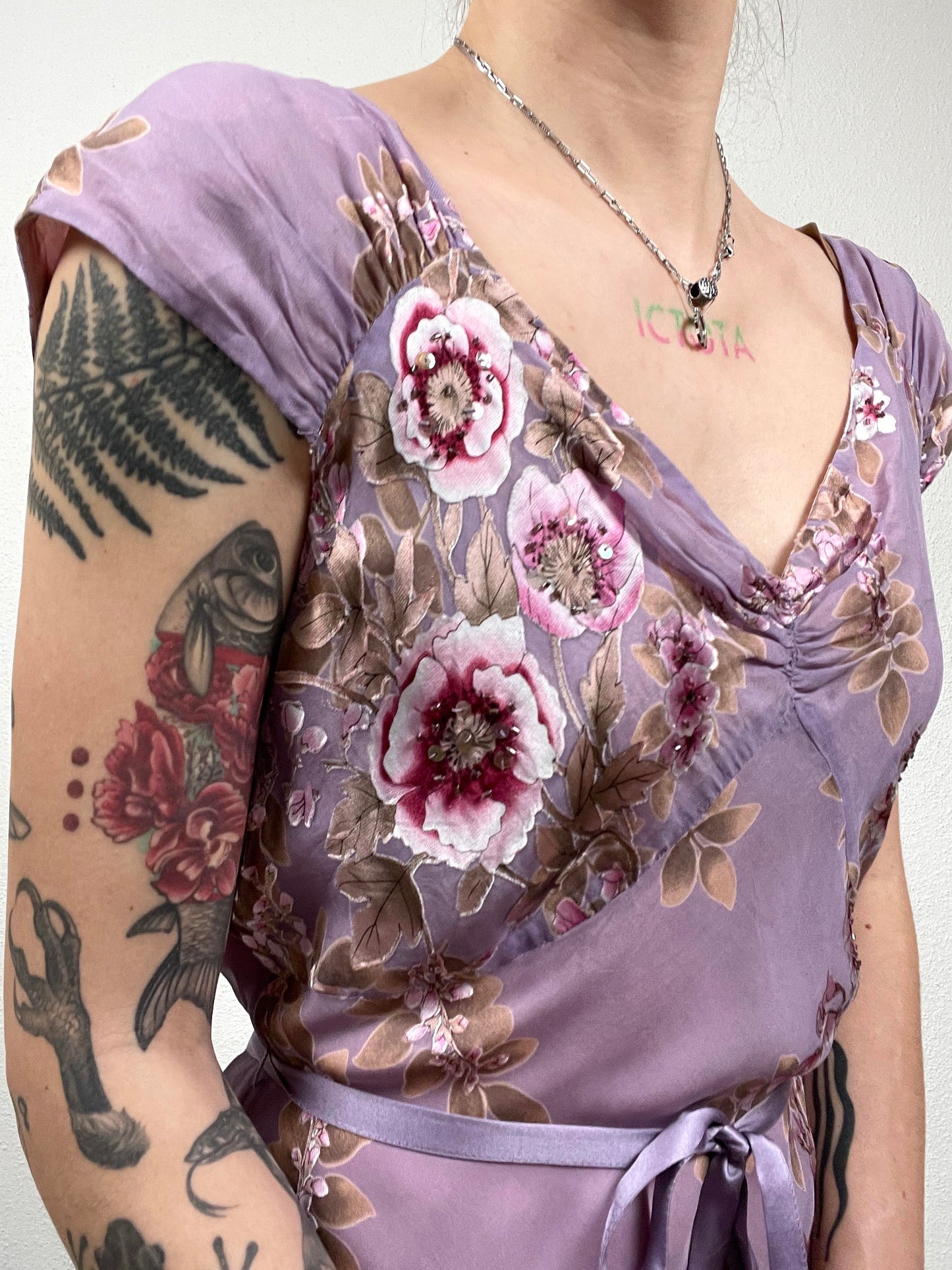 Monsoon Vintage Silk & Viscose Floral Dress