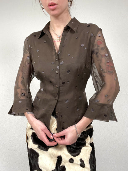 Vintage Polka Dot Blouse