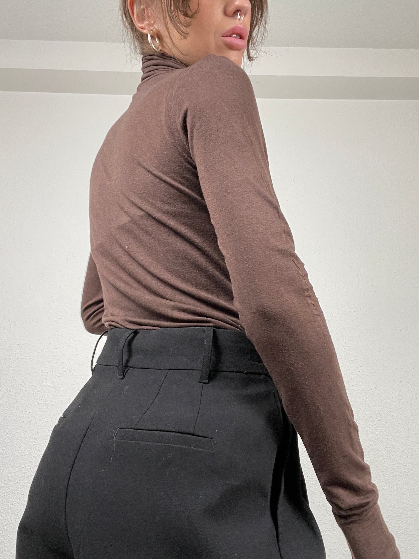 Vintage brown turtleneck longsleeve top