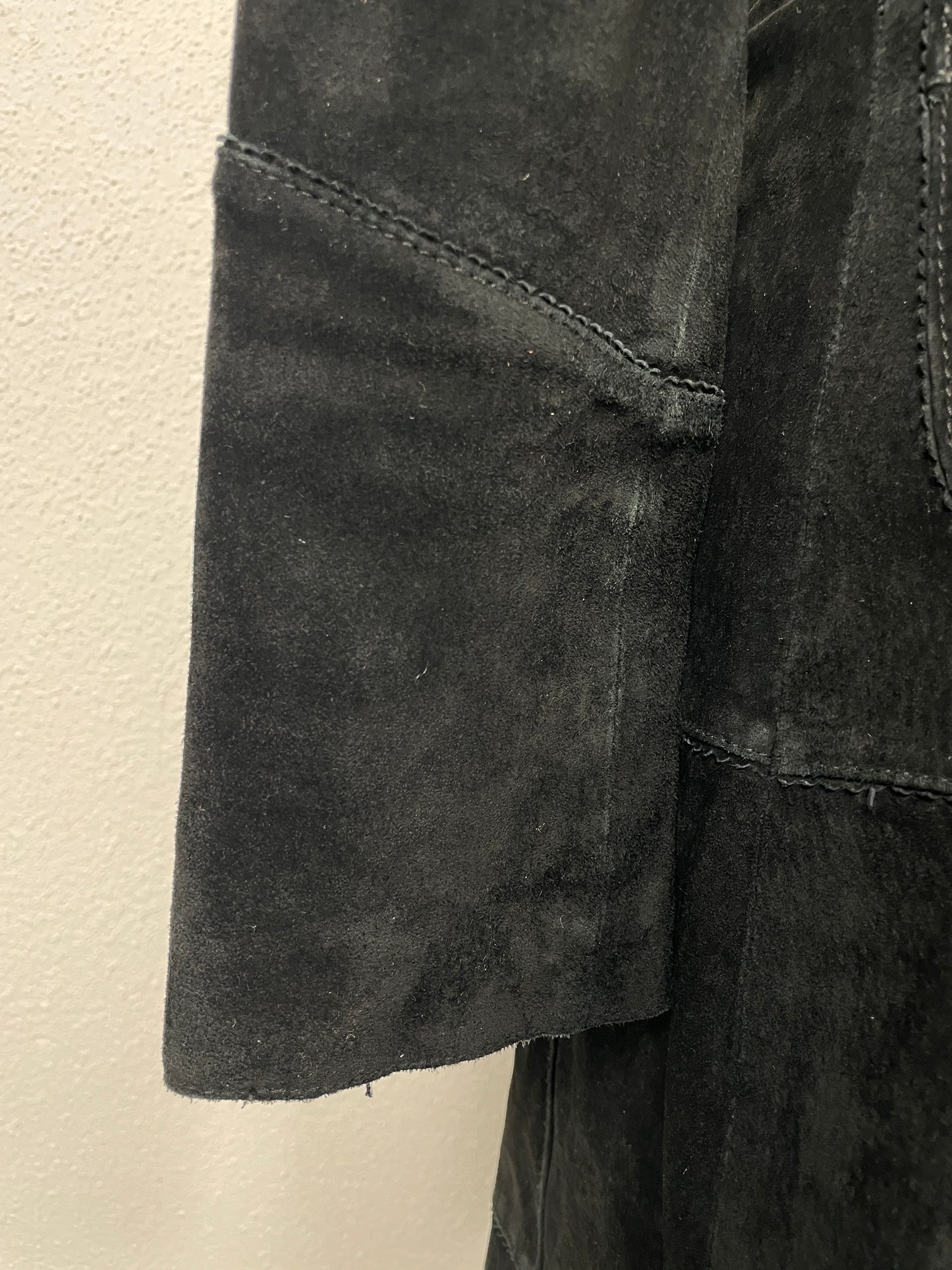 Vintage late 90s suede midi trench coat