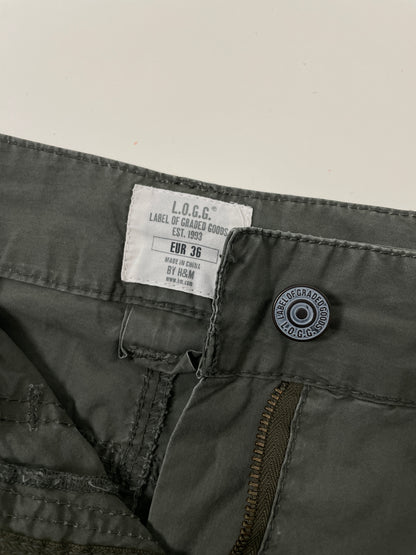 Vintage Y2K 2000s cargo midi skirt