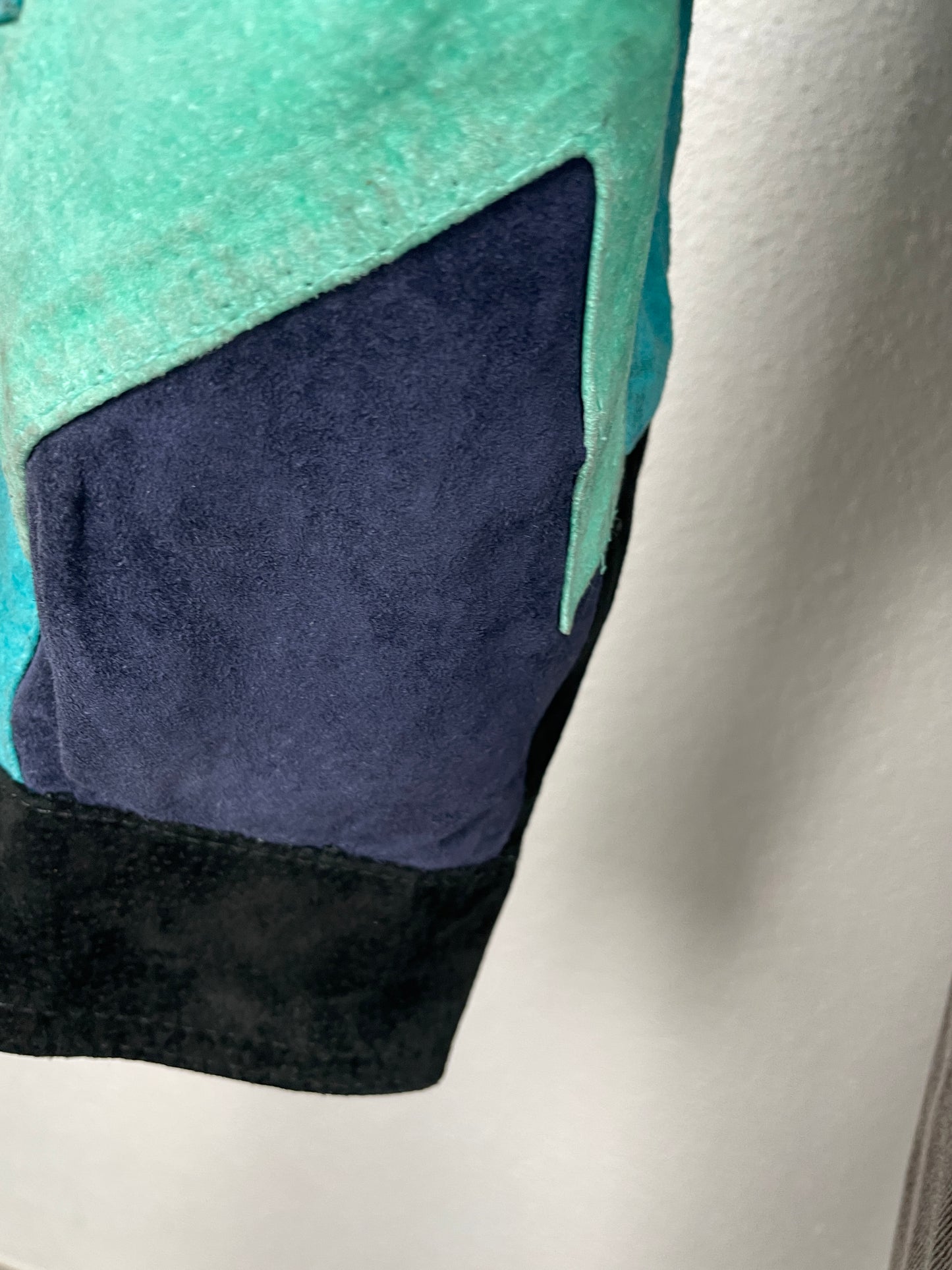 Vintage 80s suede patchwork jacket