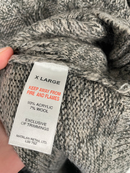 Grey cable-knit sweater by AW85.