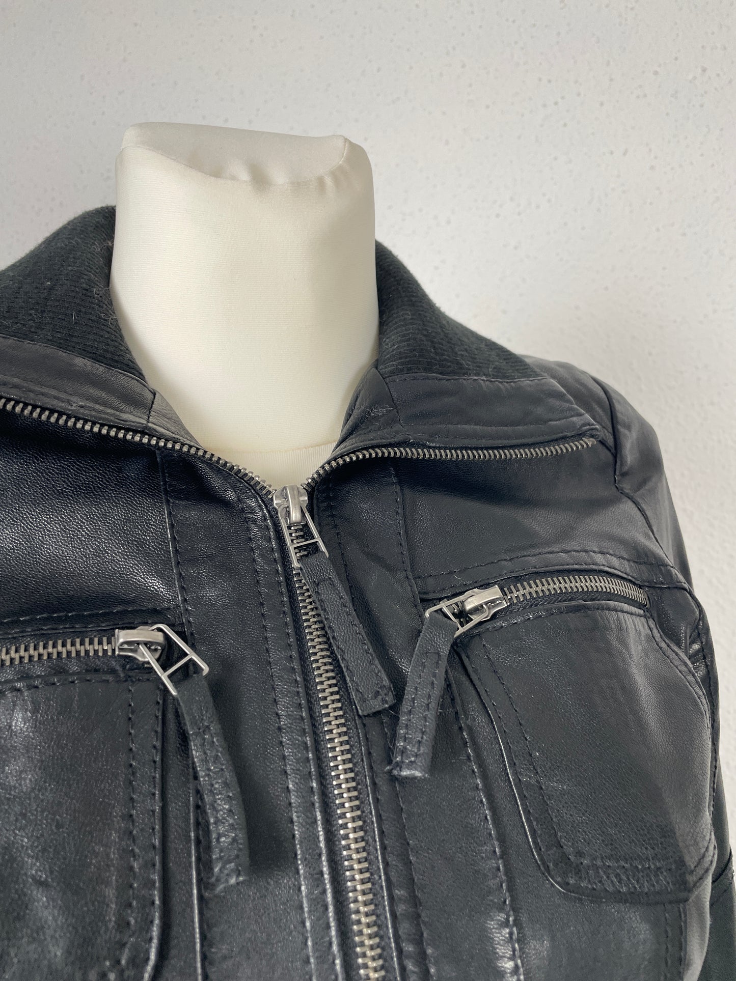 Vintage black 2000s Nappa leather jacket