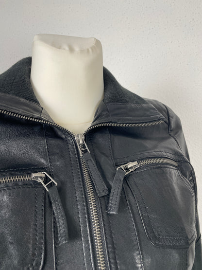 Vintage black 2000s Nappa leather jacket