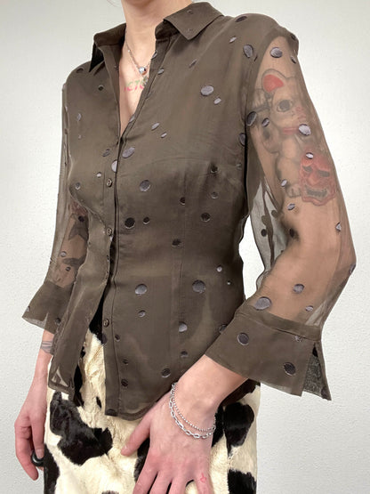 Vintage Polka Dot Blouse