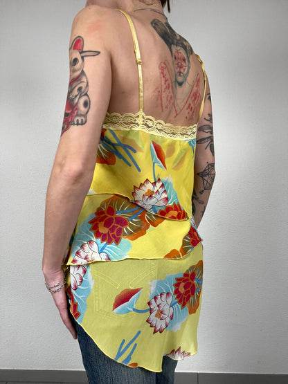 Vintage Y2K Floral Layered Top