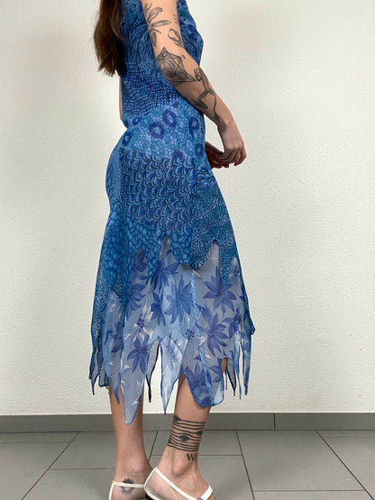 Vintage Y2K Reversible Asymmetrical Dress