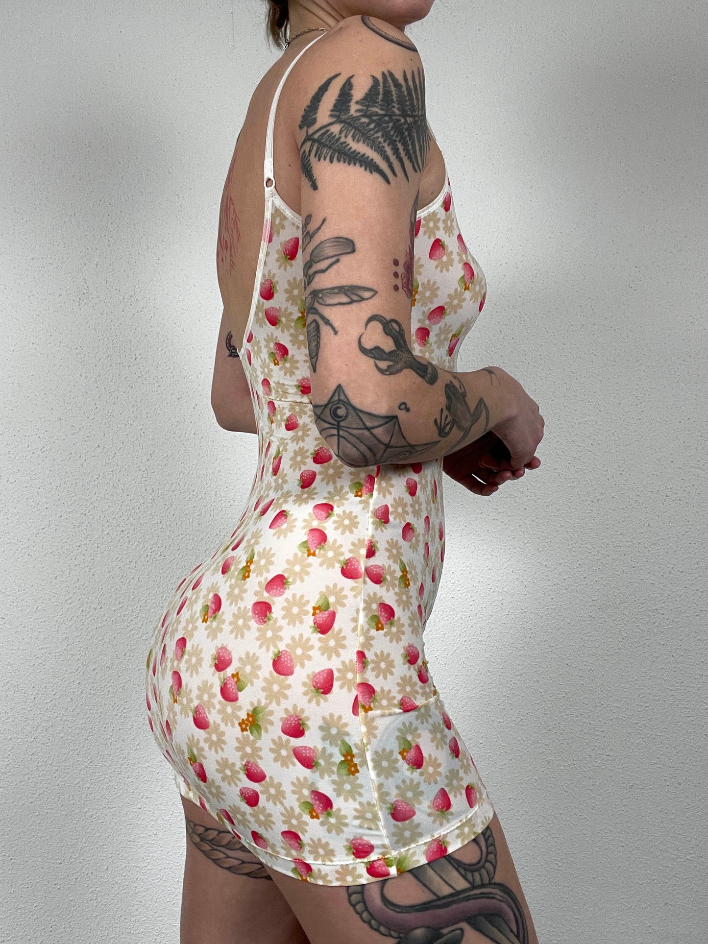 Strawberry Stretch Slip Dress