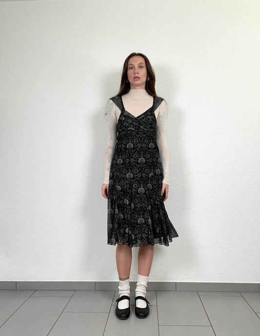 Kookai Vintage Mesh Floral Dress (00s)