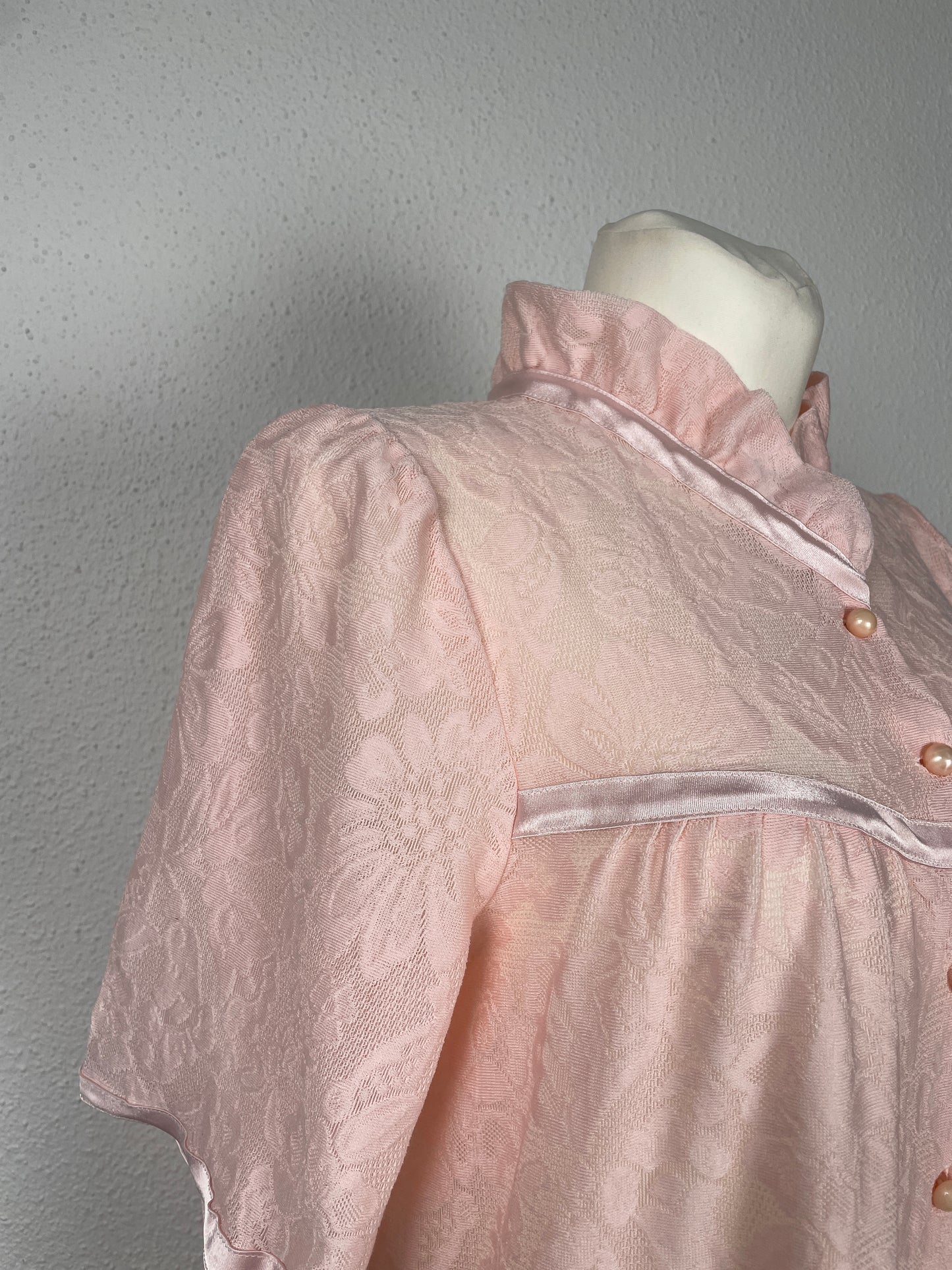 Vintage Hanro Pink Lace Nightgown – Size M