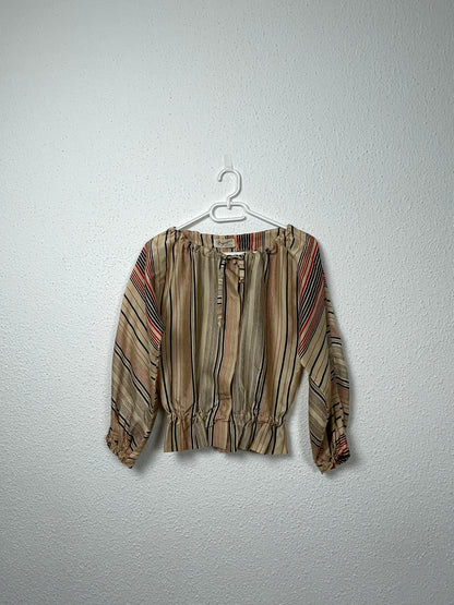 Late 70s Vintage Striped Blouse