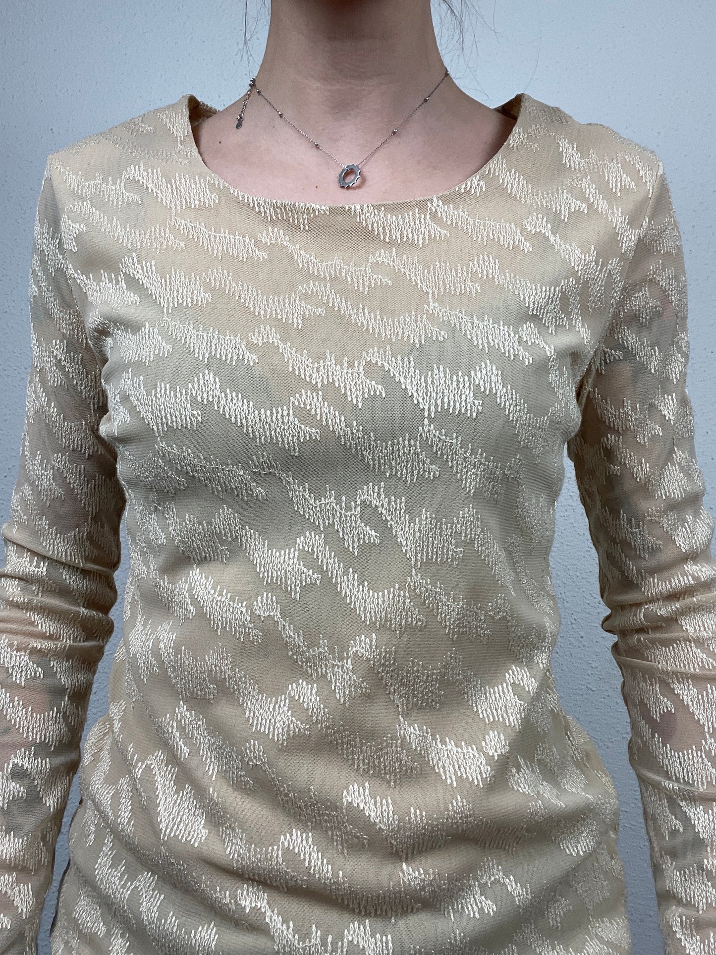 Planet Sheer Knit Top – Size S