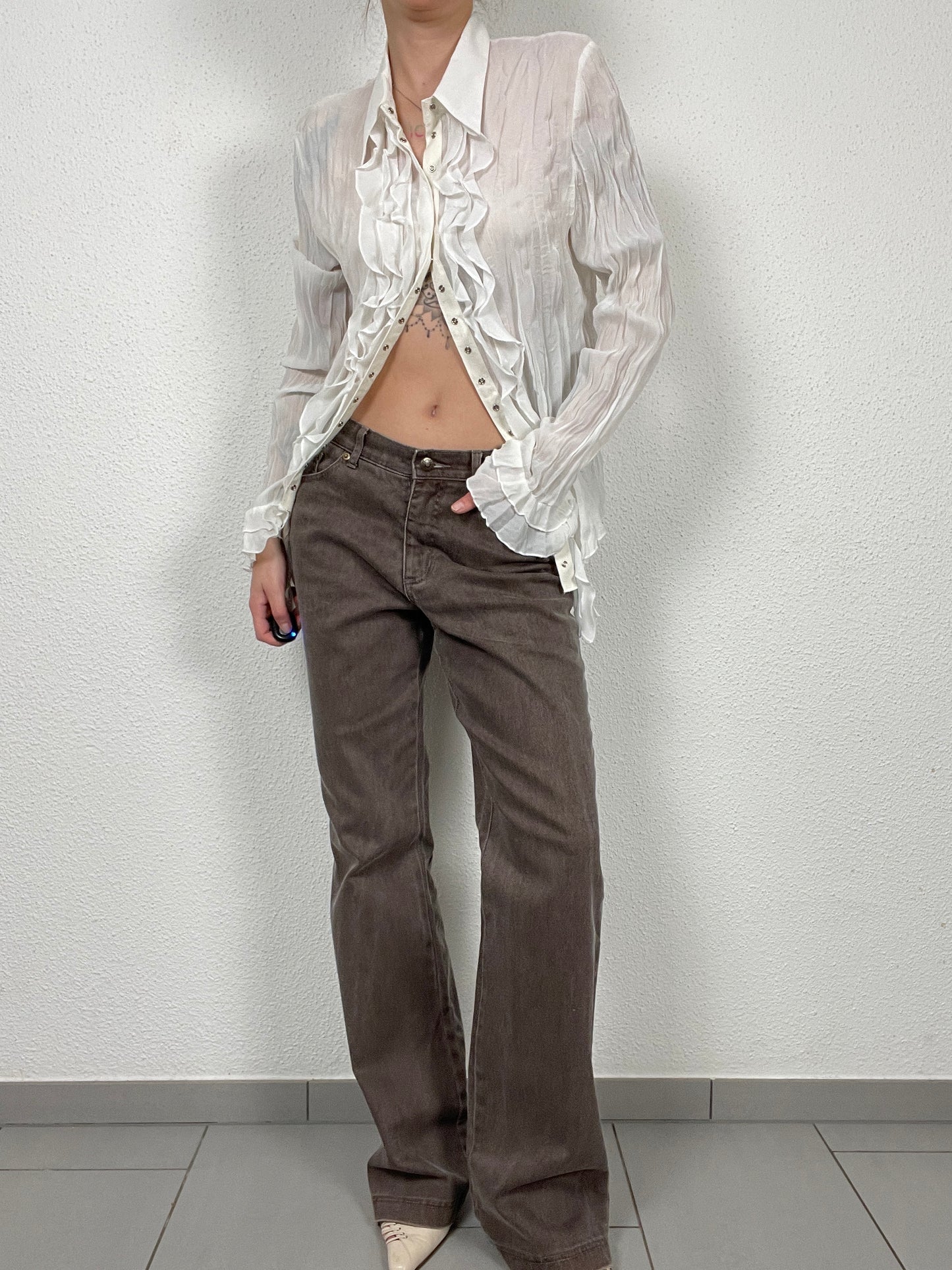 Vintage Y2K thick flared jeans