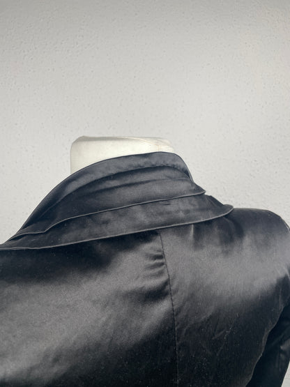 Y2K vintage Italian ruffled satin blazer