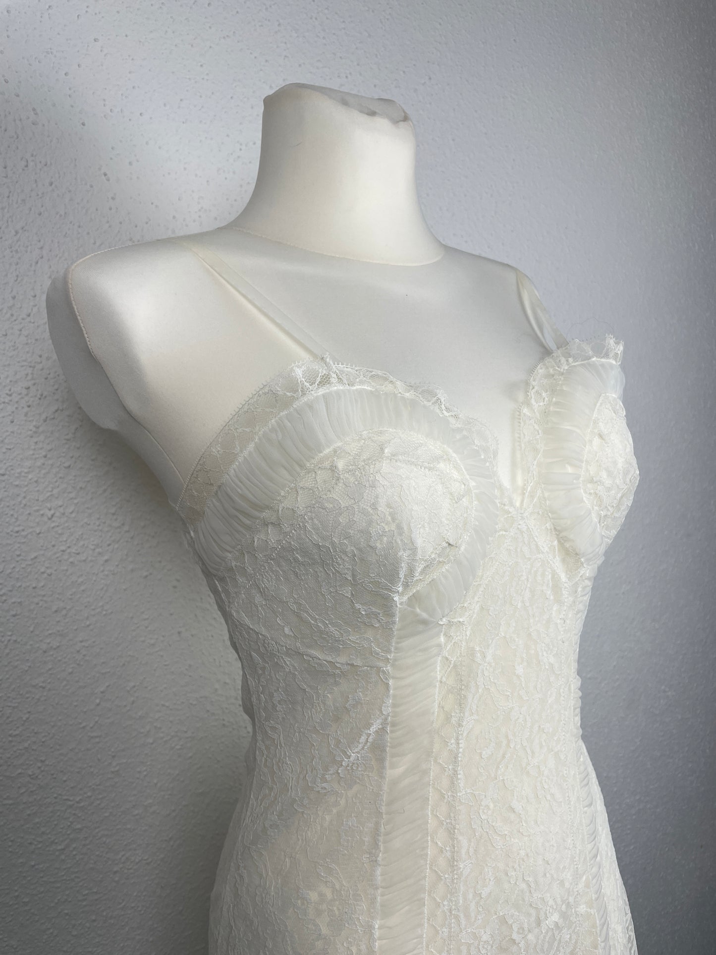 Vintage White Lace Slip Dress