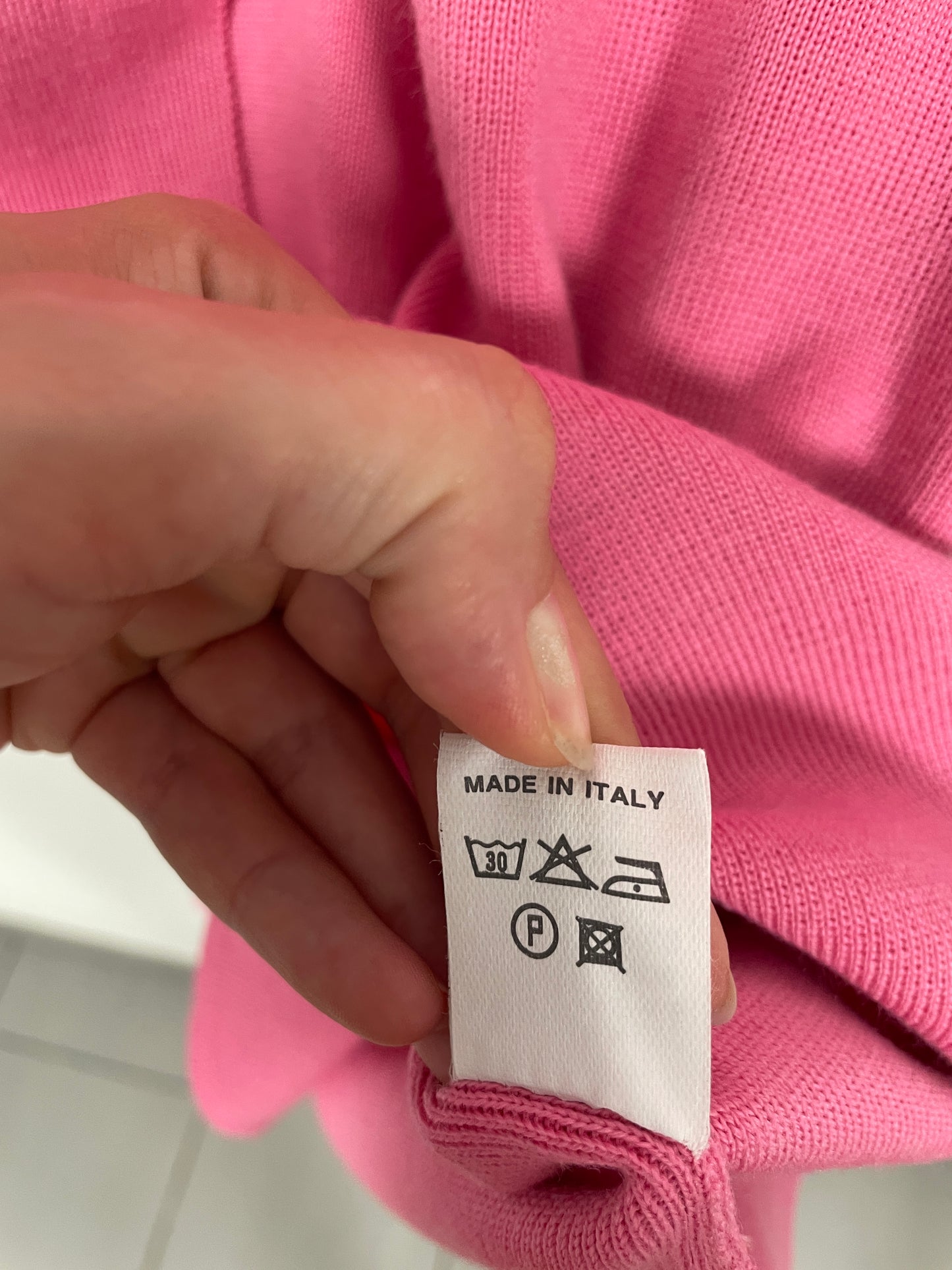 Vintage Italian Pink Merino Wool Cardigan – Size L