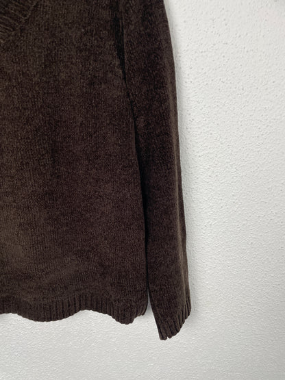 Vintage 1990s brown V-neck sweater by Harmony
