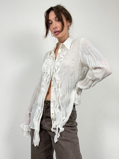 Vintage Y2K white blouse