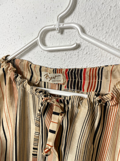 Late 70s Vintage Striped Blouse