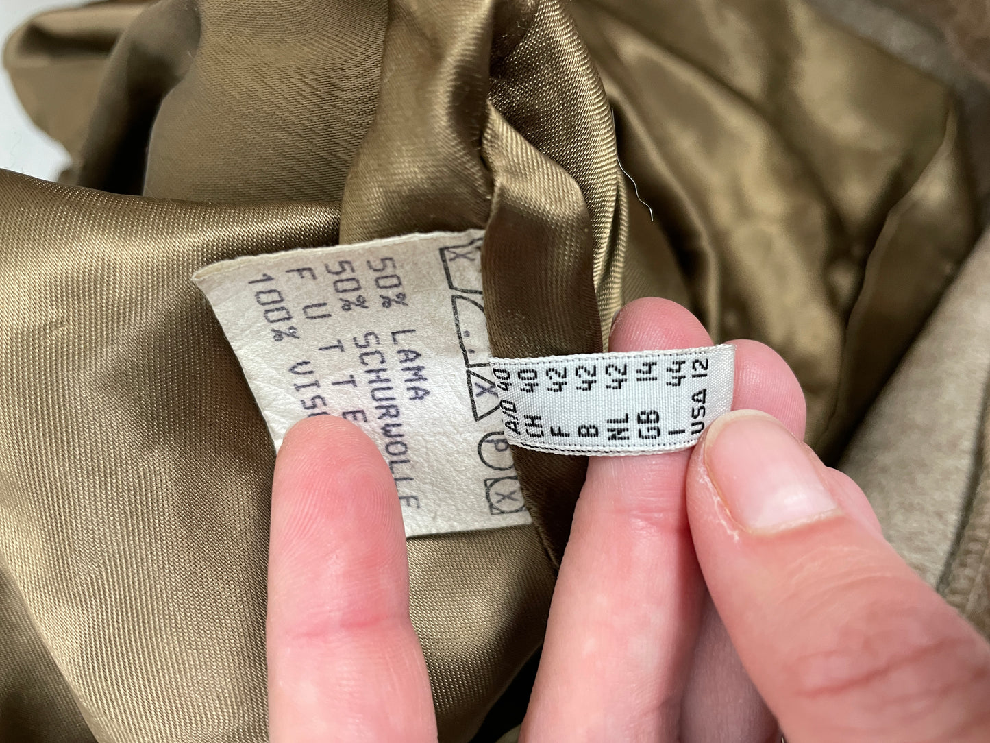 Vintage 70s oversized lama wool coat