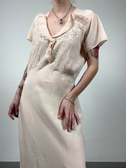 Vintage 50s Silk Dress