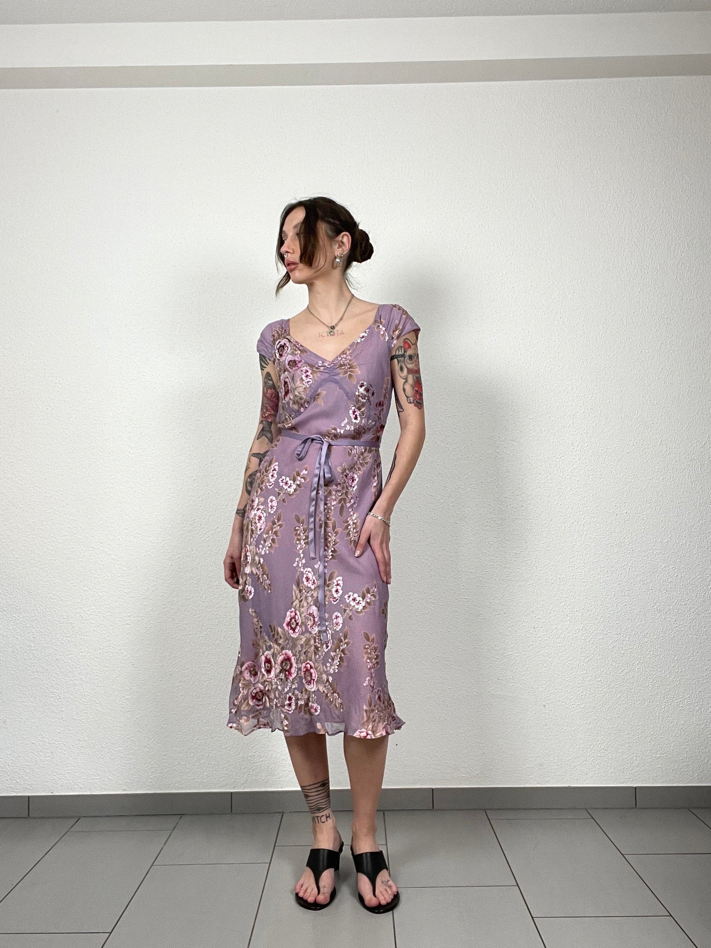 Monsoon Vintage Silk & Viscose Floral Dress