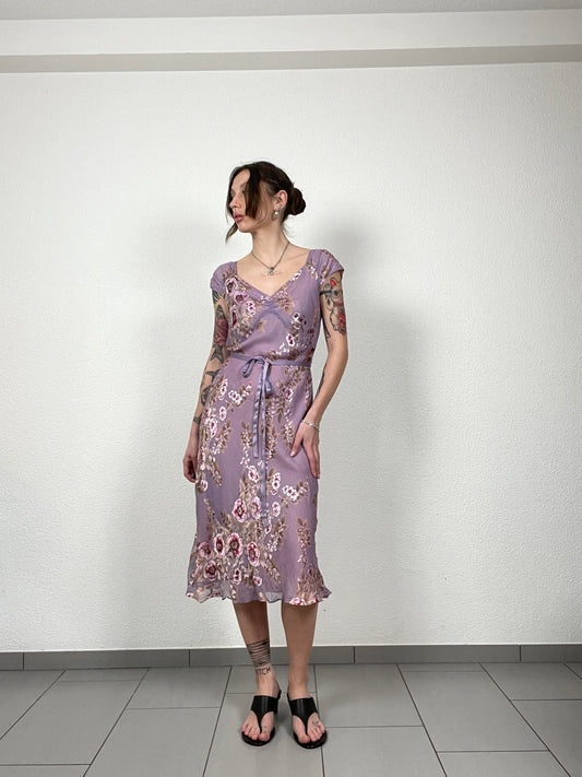 Monsoon Vintage Silk & Viscose Floral Dress