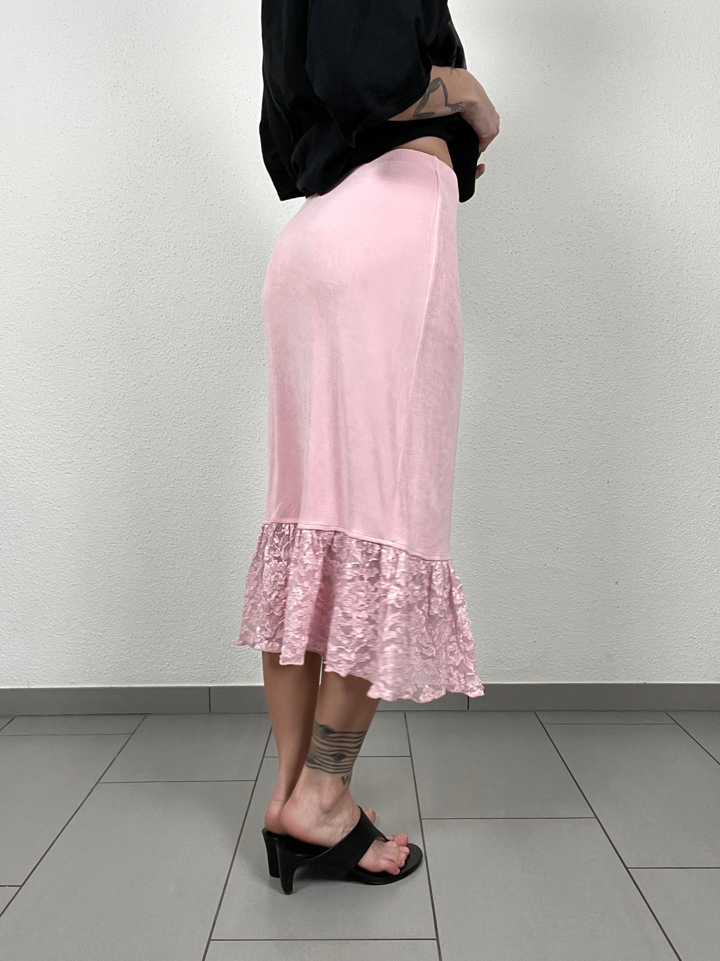 Vintage Pink Midi Skirt